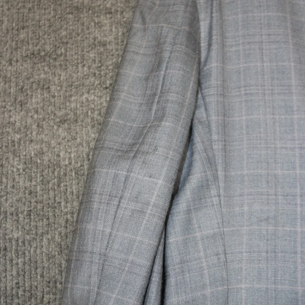 Hart Schaffner Marx Mens‎ Size 42L Blue Plaid Blazer Suit Jacket Made in USA